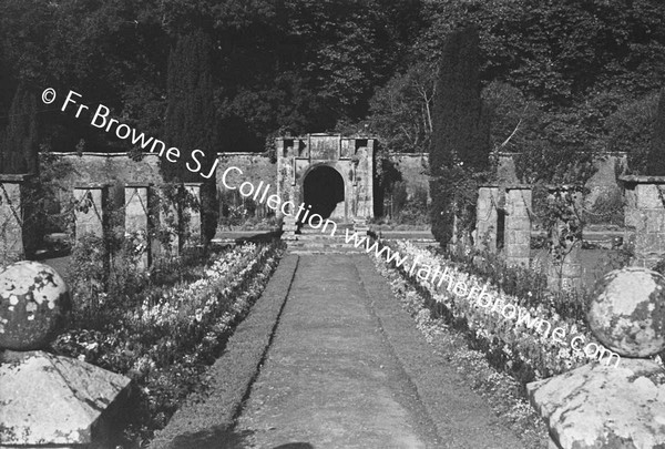 DROMOLAND CASTLE  GARDEN  FROM TEMPLE WALK